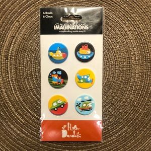 Scrapbook Brads Cutie Pie Boy Transportation Themed